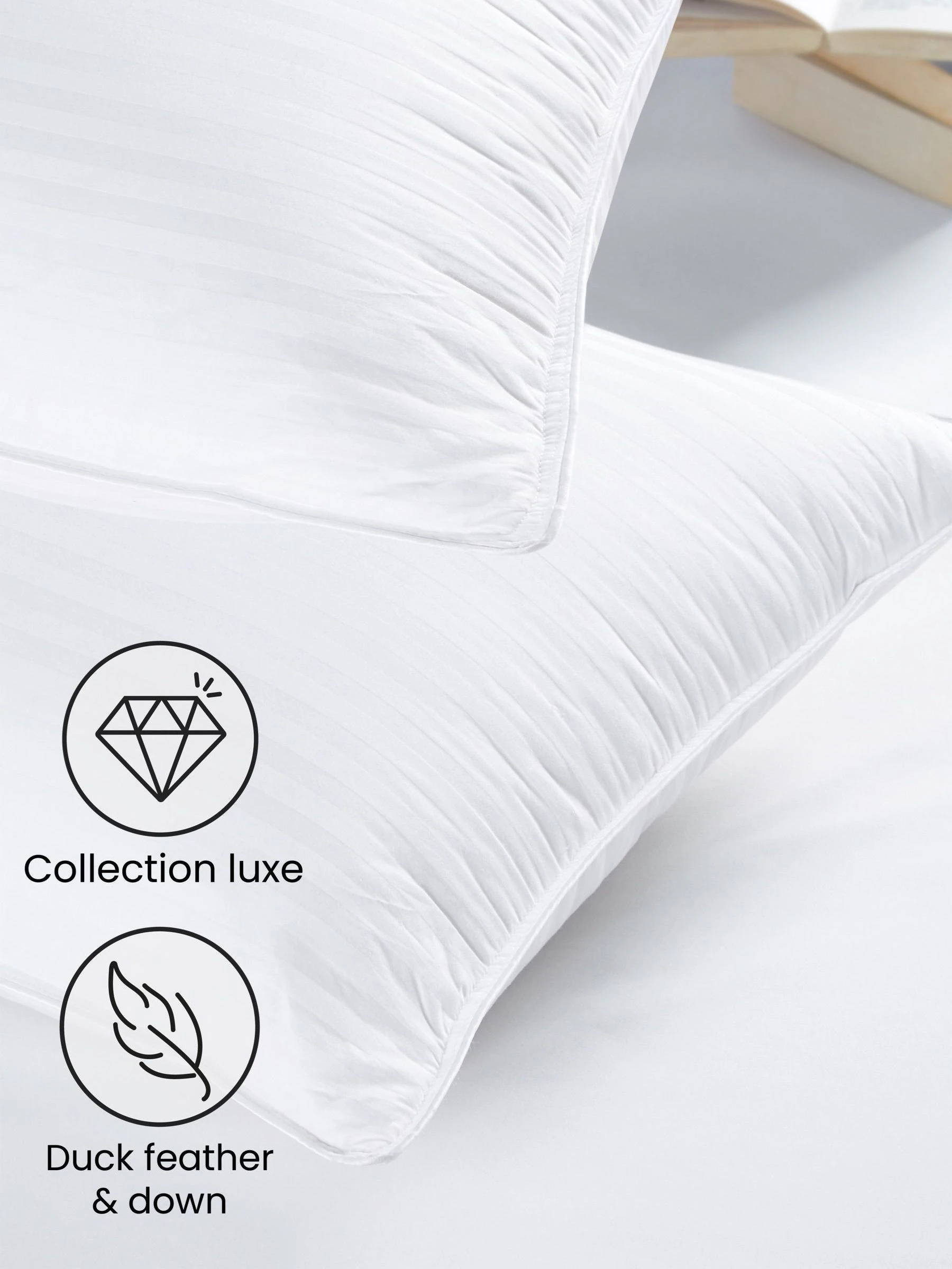 Collection Luxe - Kussen met ganzendons en veren, 100% katoen