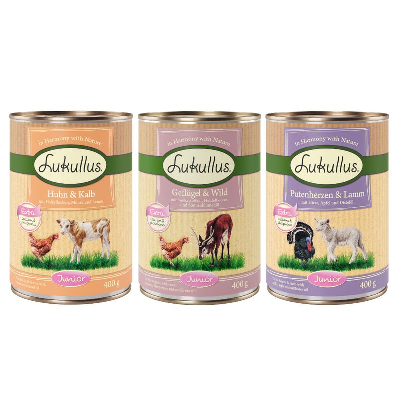 Offre d'essai mixte Lukullus Junior 6 x 400 g