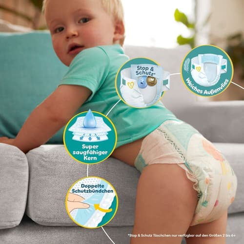 Pampers Baby-Dry Windeln Gr. 4+, Single Pack, 10-15kg