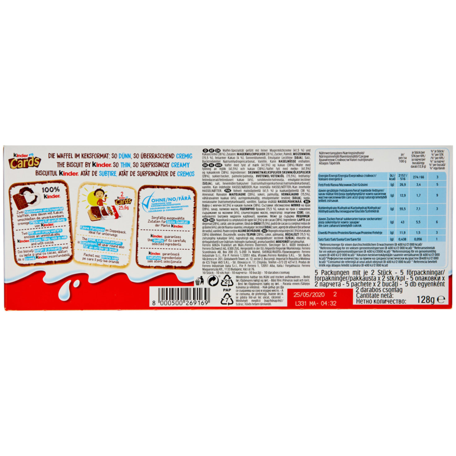 Kinder Cards 5x2 Stück
