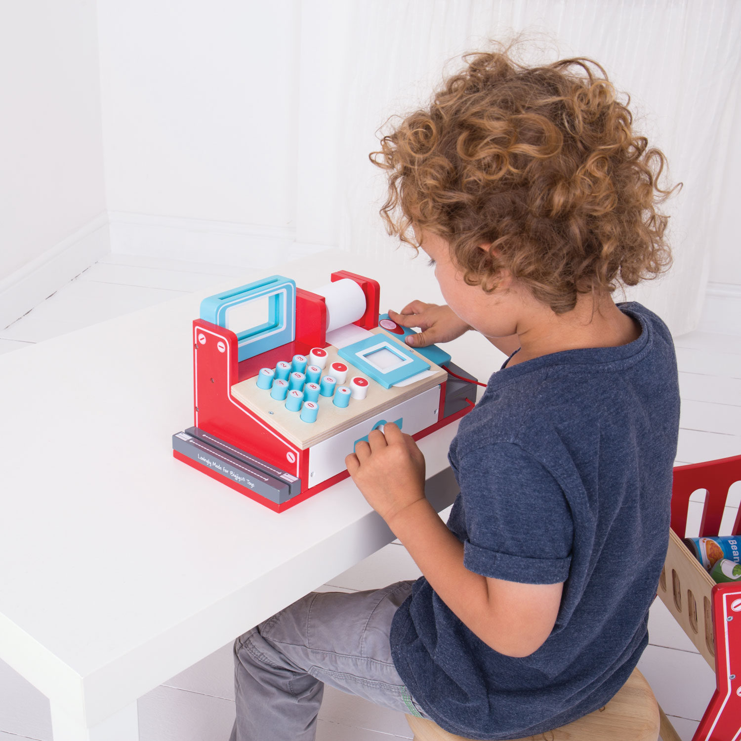 Bigjigs Houten Kassa met Scanner, 30dlg.