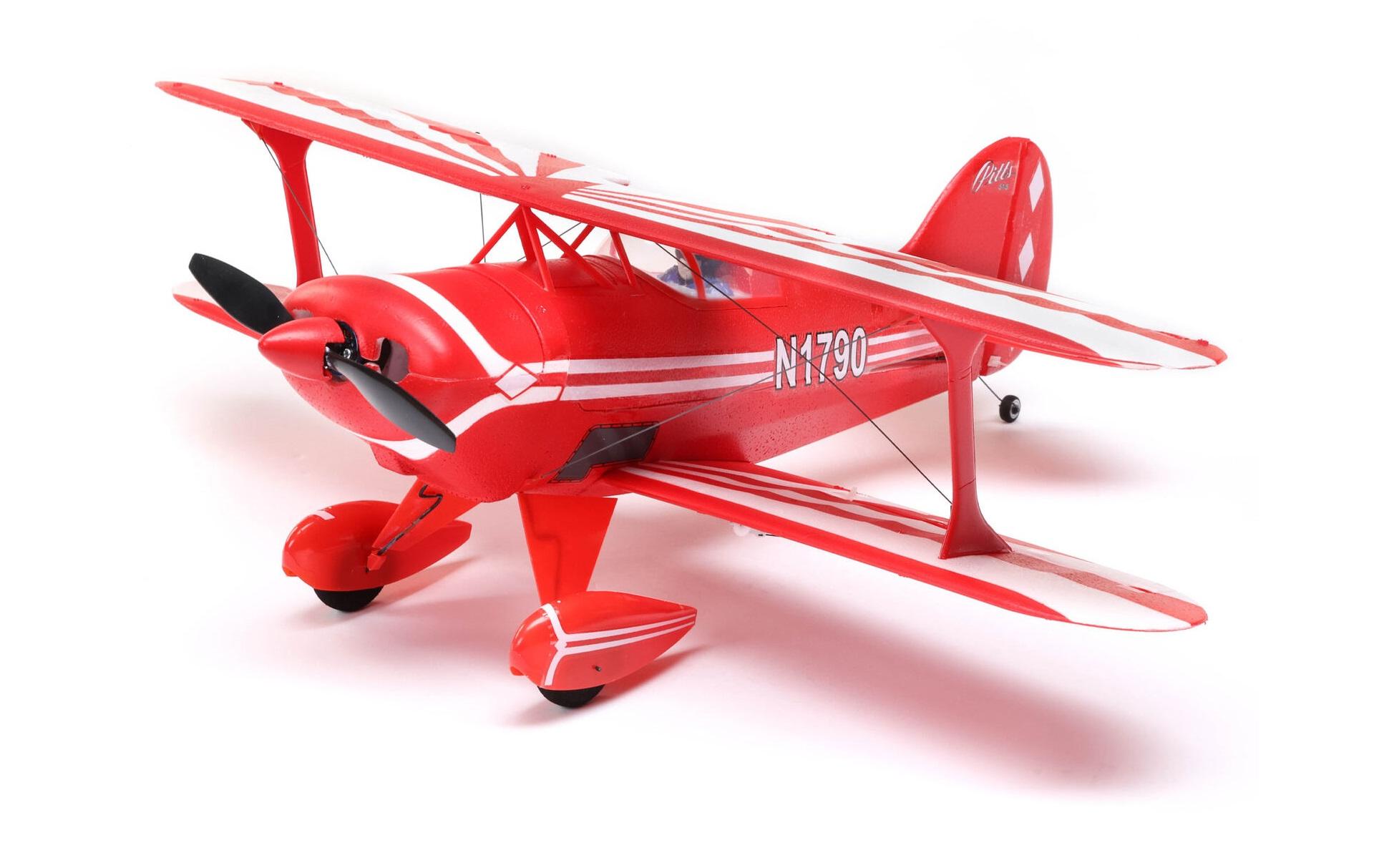 Doppeldecker UMX Pitts S-1S mit AS3X & SAFE Select BNF Basic<br>Massstabsgetreuer Nachbau des legendären Kunstflugzeugs