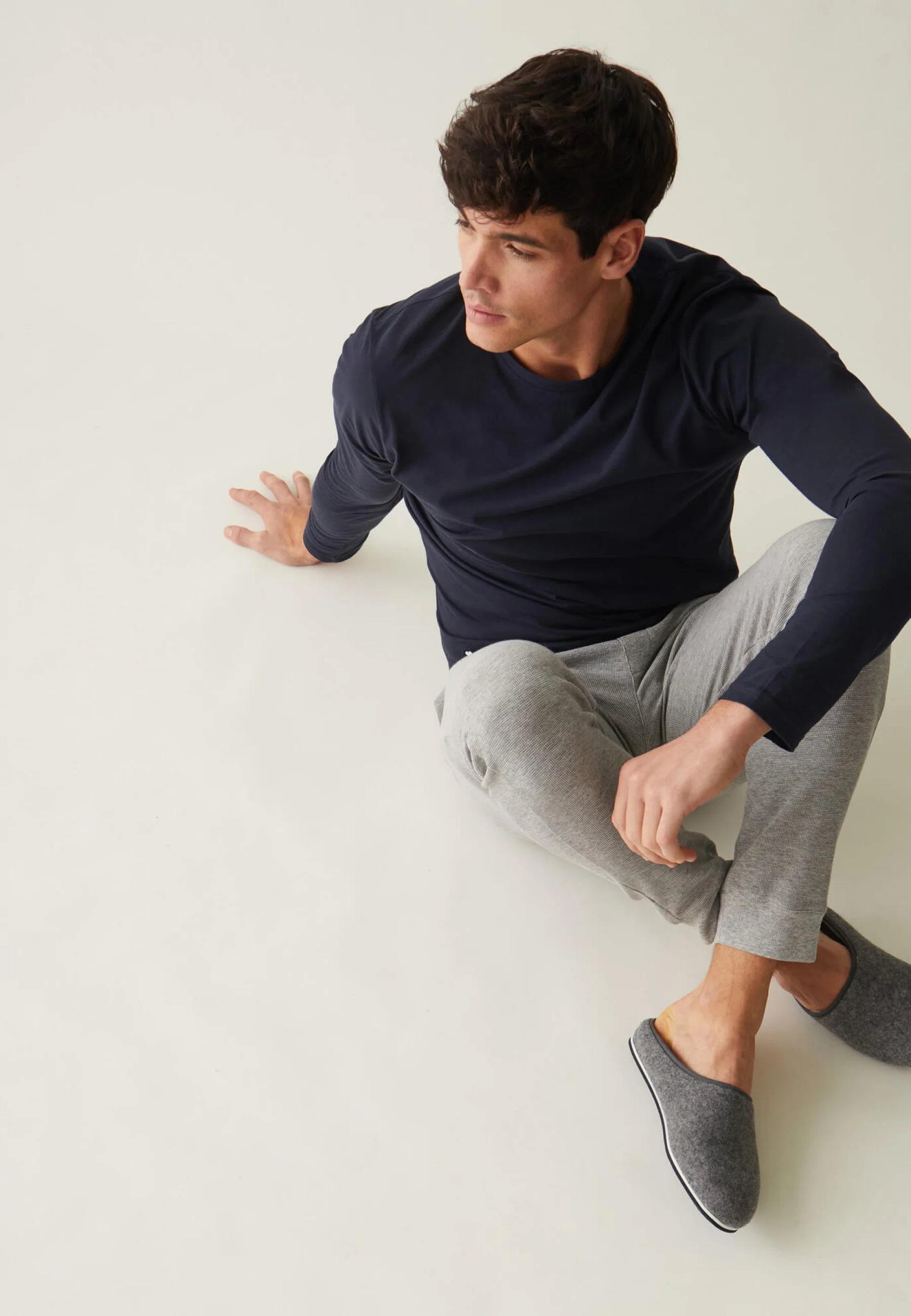 Tee-shirt manches longues en coton-Jeannot Marine