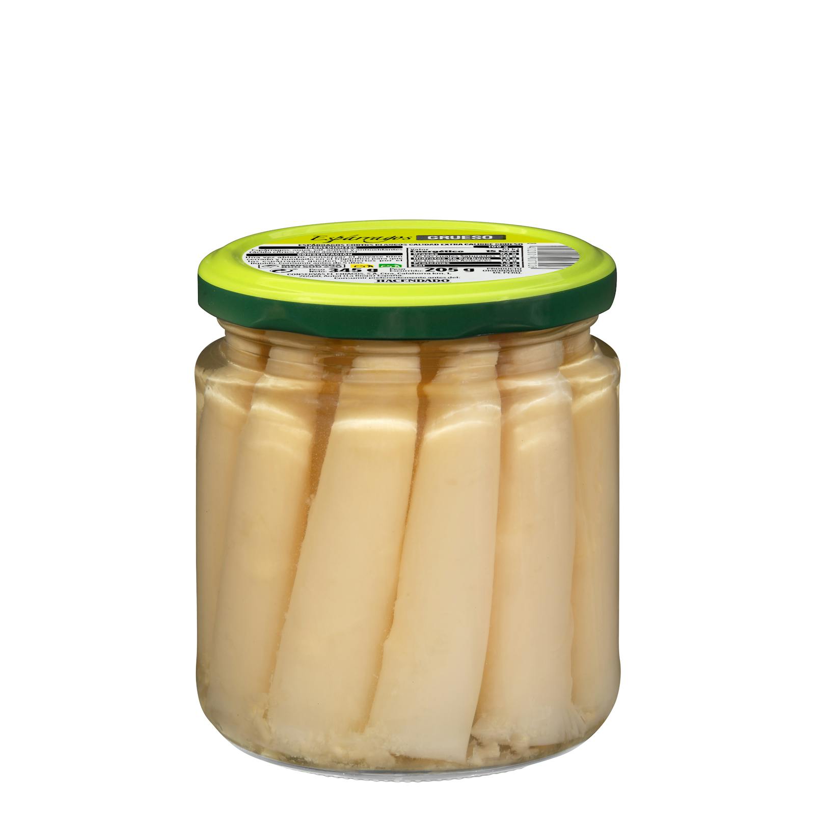 Asperges blanches courtes et épaisses Hacendado