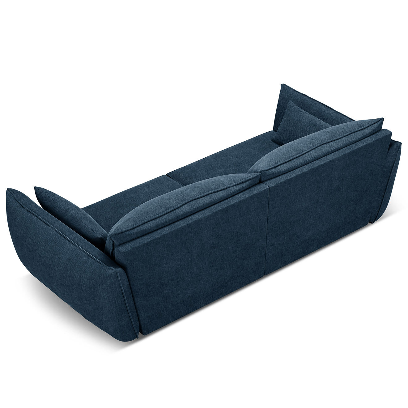 Mazzini Sofas Canapé Vanda 3 Places bleu roi - 208x100x85 cm