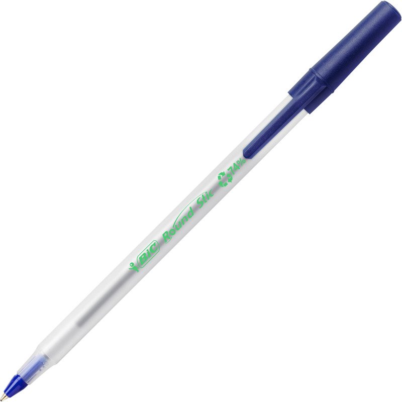 Stylo bille Bic Ecolutions à capuchon pointe 1 mm - écriture moyenne