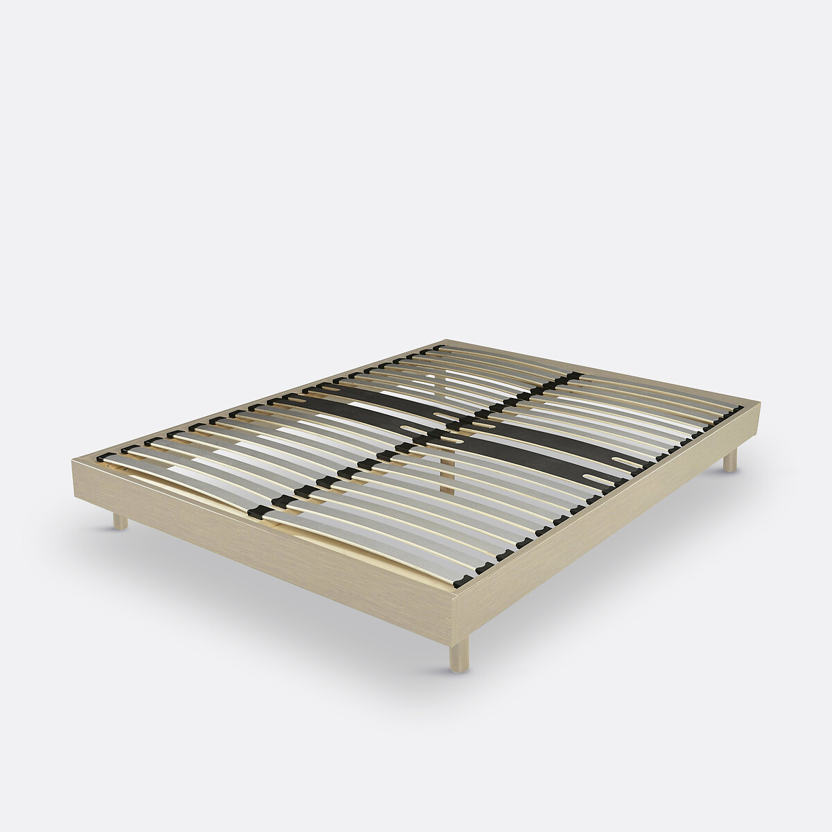 LA REDOUTE INTERIEURS<br>Conjunto de base de cama com ripas largas de 18 polegadas para apoio das costas e dos pés