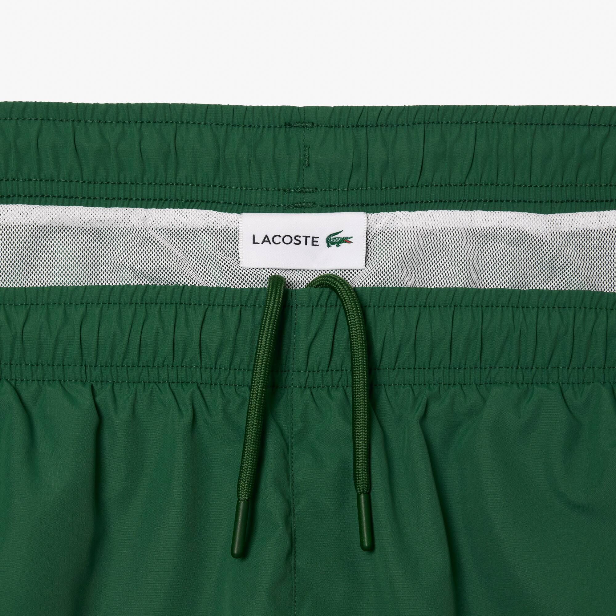 Mittellange Badehose mit Slogan Badebekleidung - Grün - Lacoste - Herren