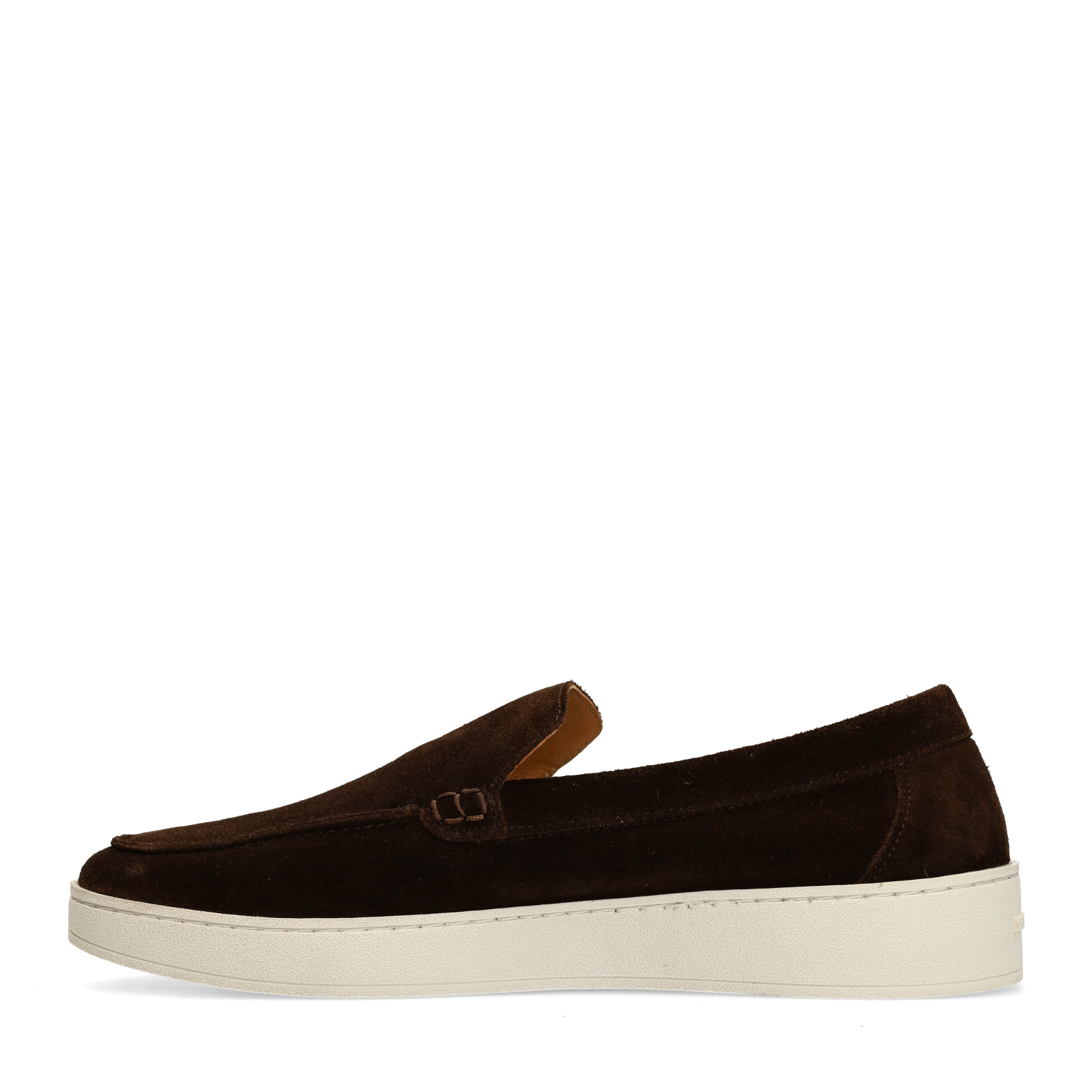 Bruine suède loafers