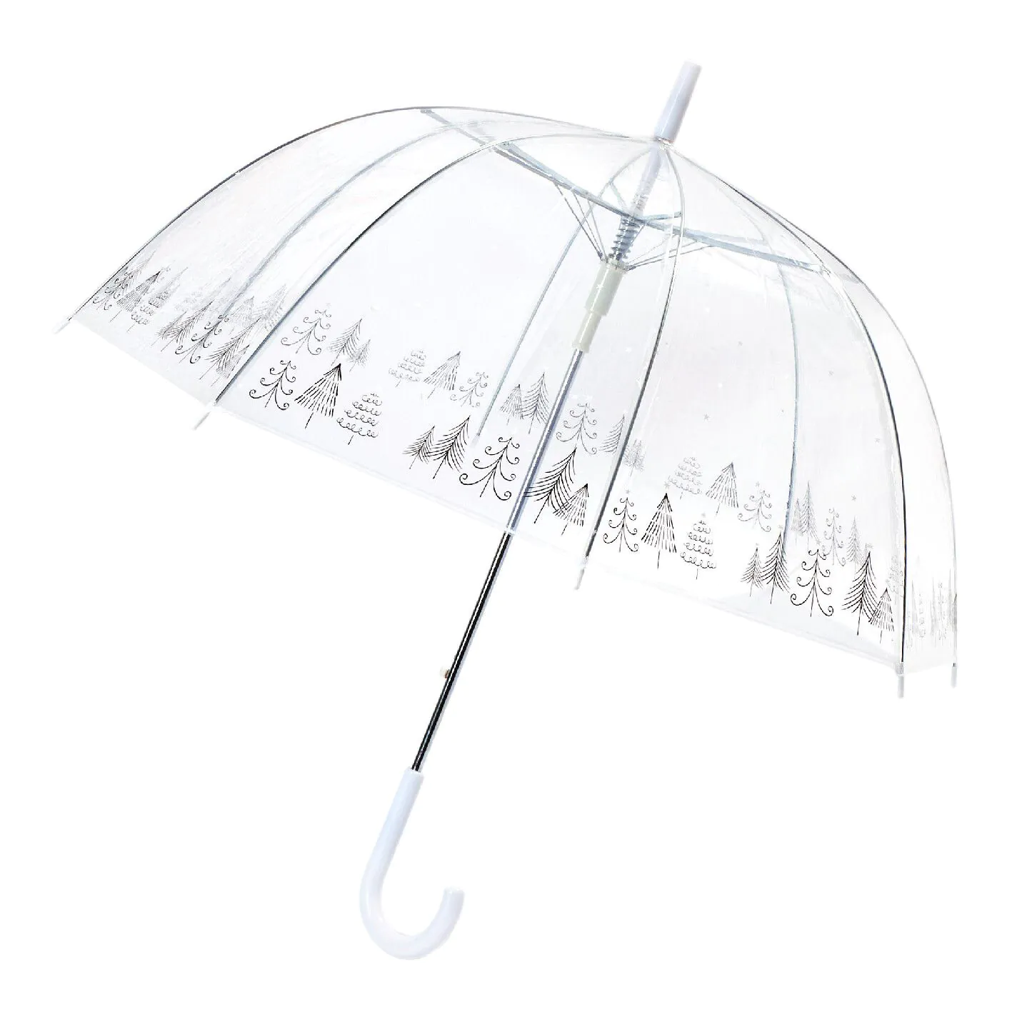 Regenschirm Transparent/Xmas, Baum, 82 cm