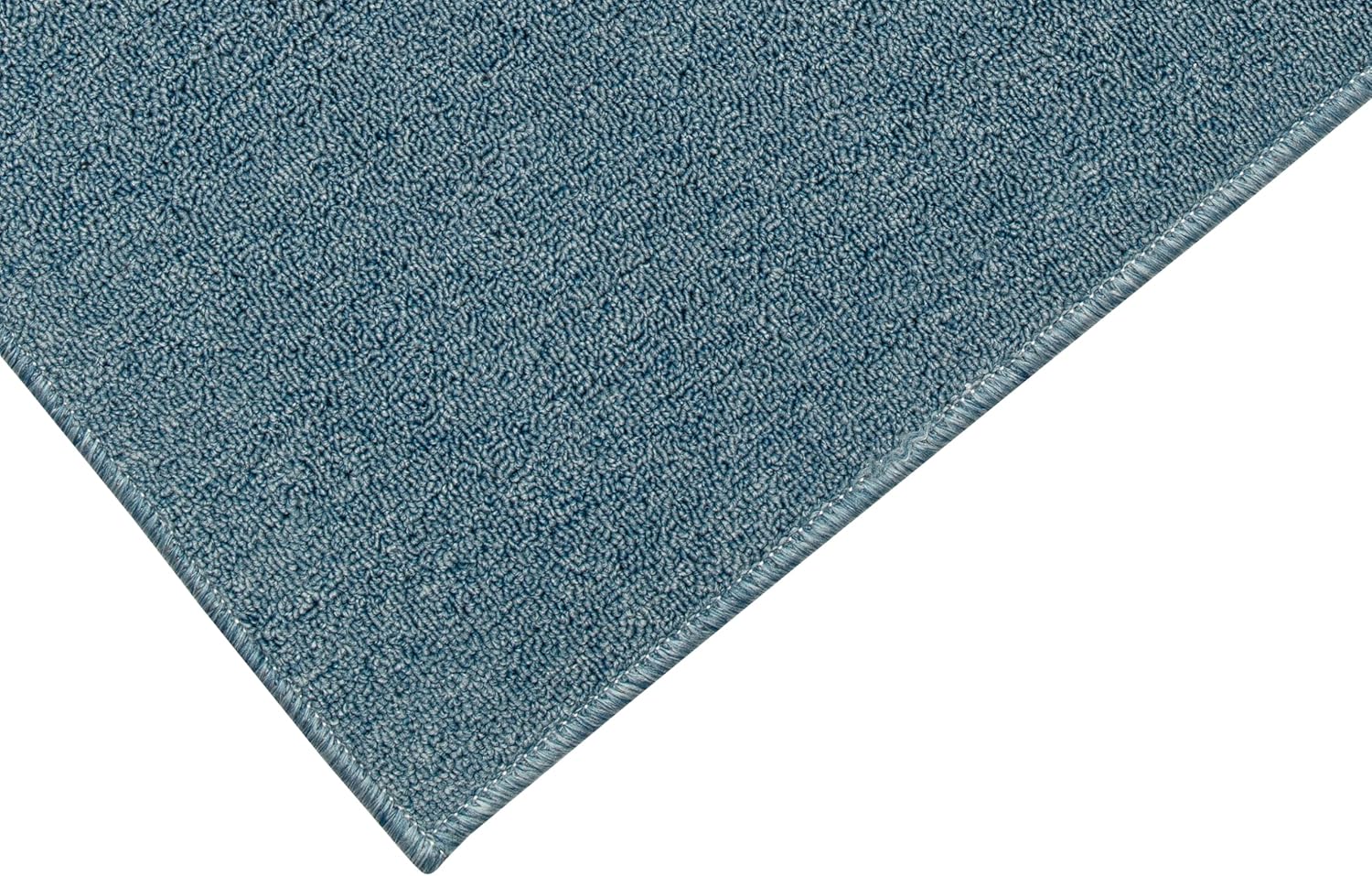 TAPISO Nizza Teppich Anti Rutsch Blau Einfarbig Waschbar Wohnzimmer Schlafzimmer Pflegeleicht Waschmaschinenfest Loop-Teppich ÖKO-TEX 300 x 400 cm