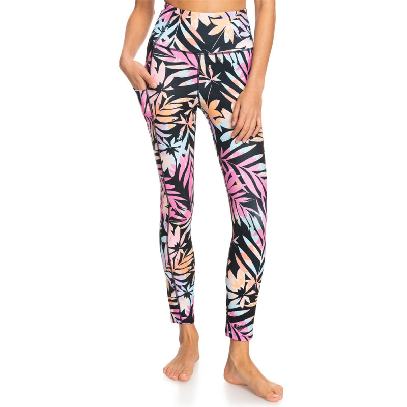 LEGGING FEMME ROXY HEART INTO IT NOIR TROPICAL