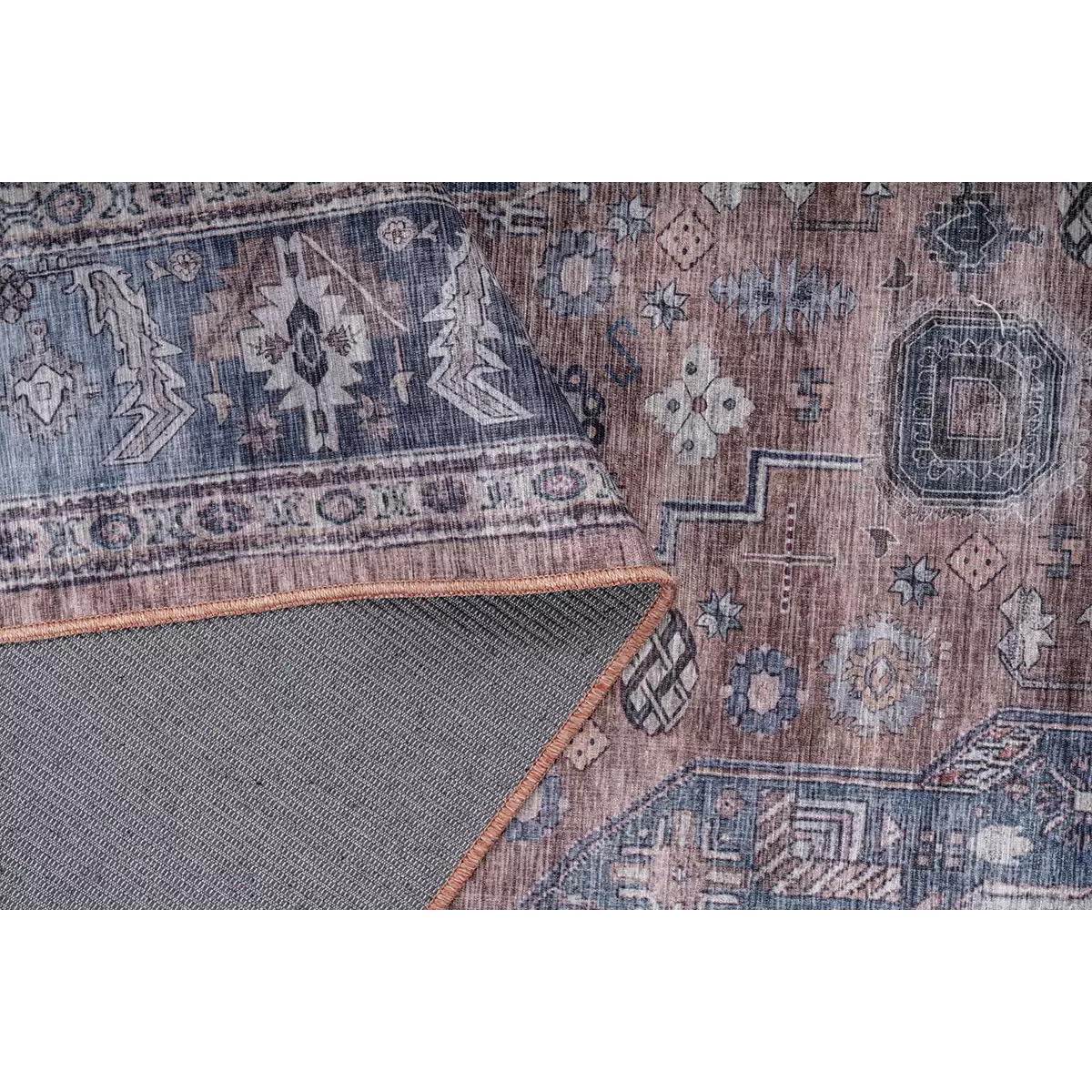 Teppich Greta blau,terracotta