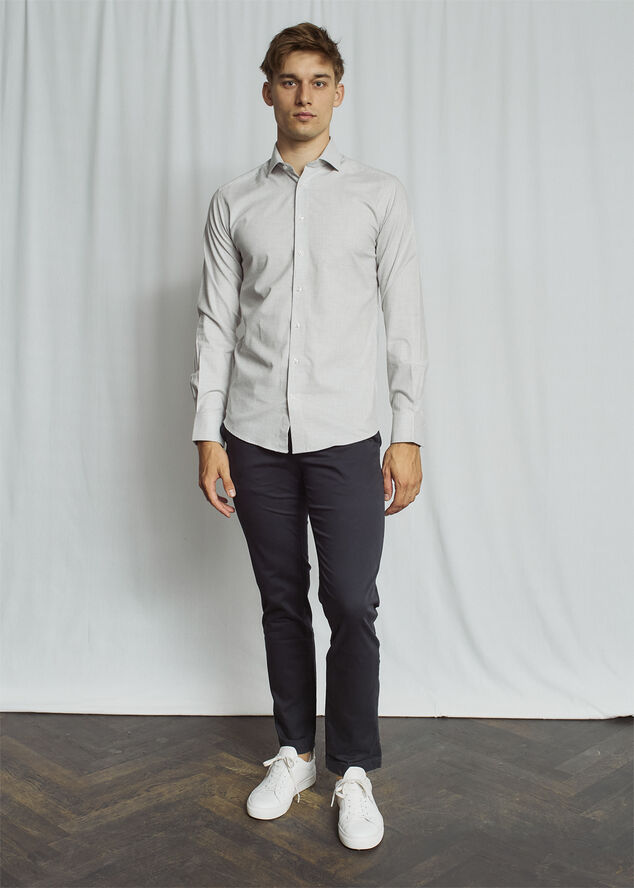 Bruun & Stengade BS Horford Slim Fit Shirt Grey