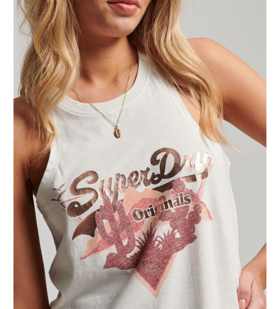Camiseta Superdry Vintage Narrative Logo Branca