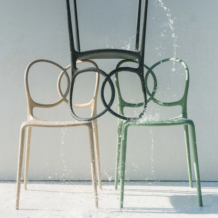 Driade - Sissi Stuhl Outdoor, mattgrün (4er-Set)