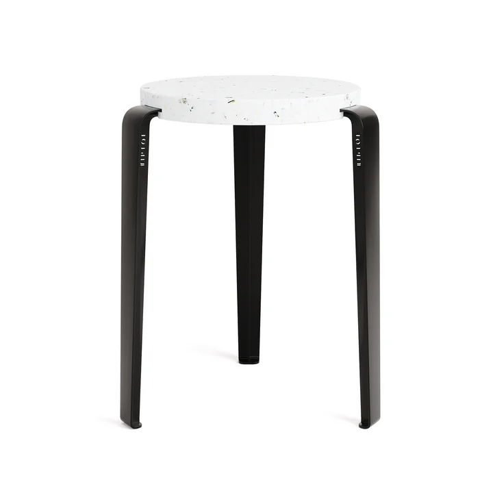 TipToe - LOU Hocker Venezia, recycled plastic / graphitschwarz