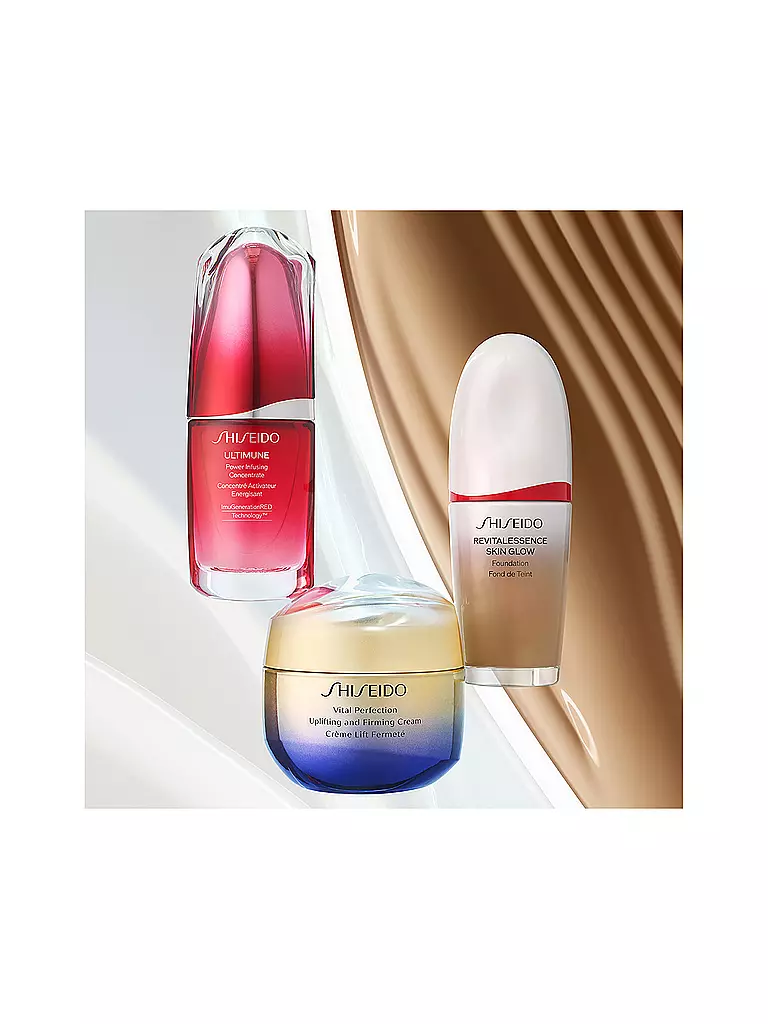 SHISEIDO REVITALESSENCE Skin Glow Foundation SPF30 PA+++ (200 Linen) hellbraun