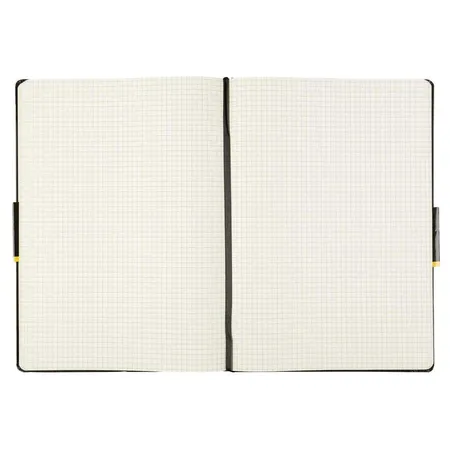 Idena Notizbuch, DIN A4, 192 Seiten, 80 g, kariert, Hardcover, schwarz