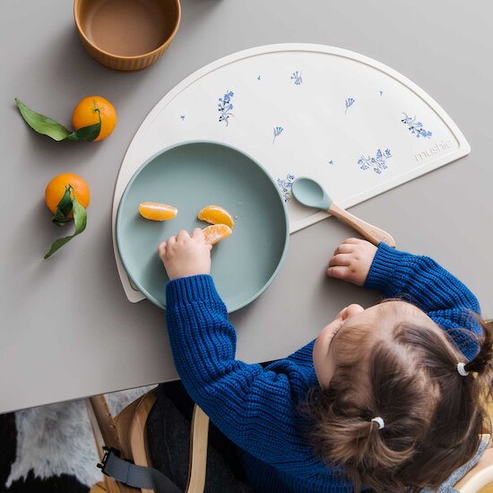 Coffret Repas en Silicone   Sauge / Ocre        de               Maïka