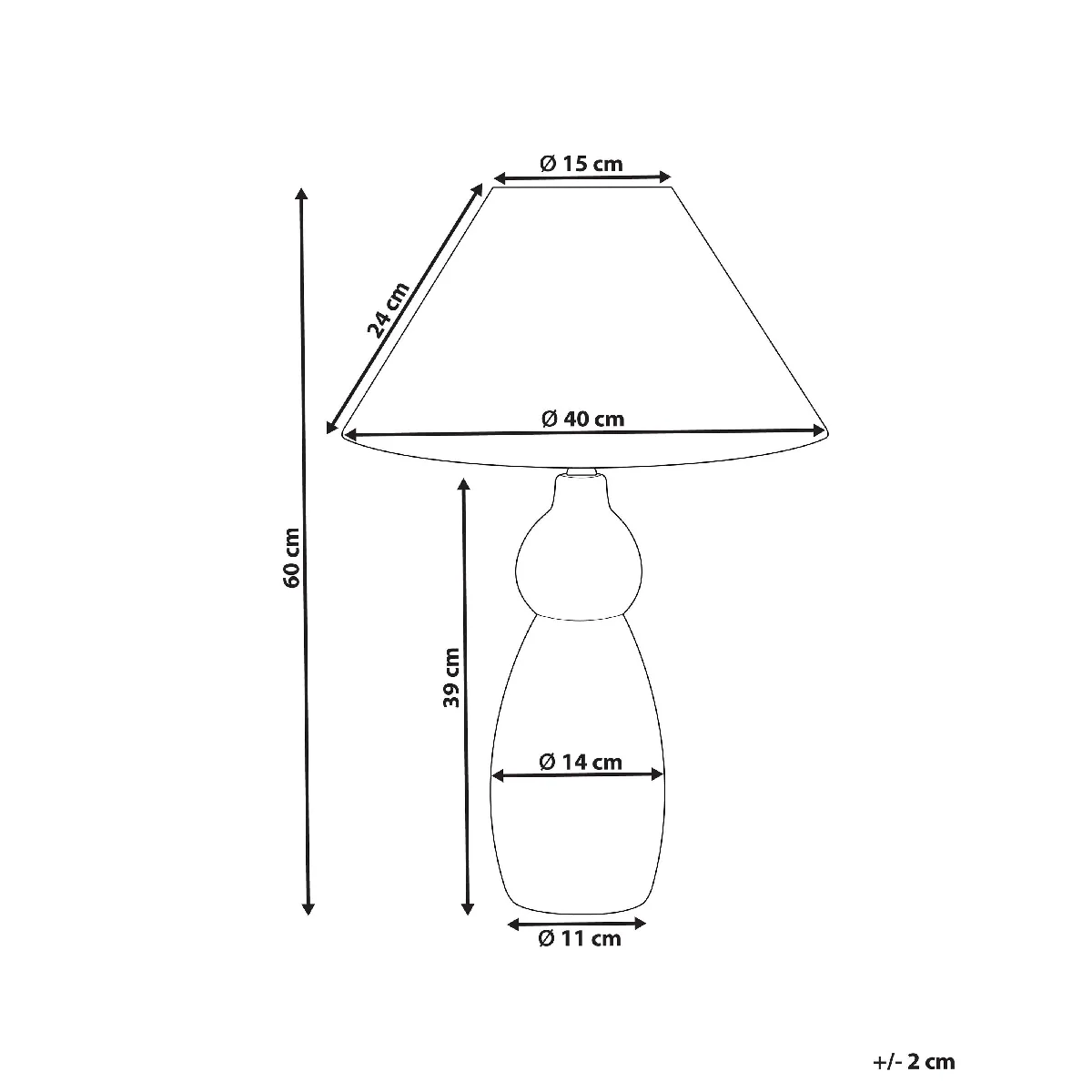 Beliani Lampe à Poser Matina