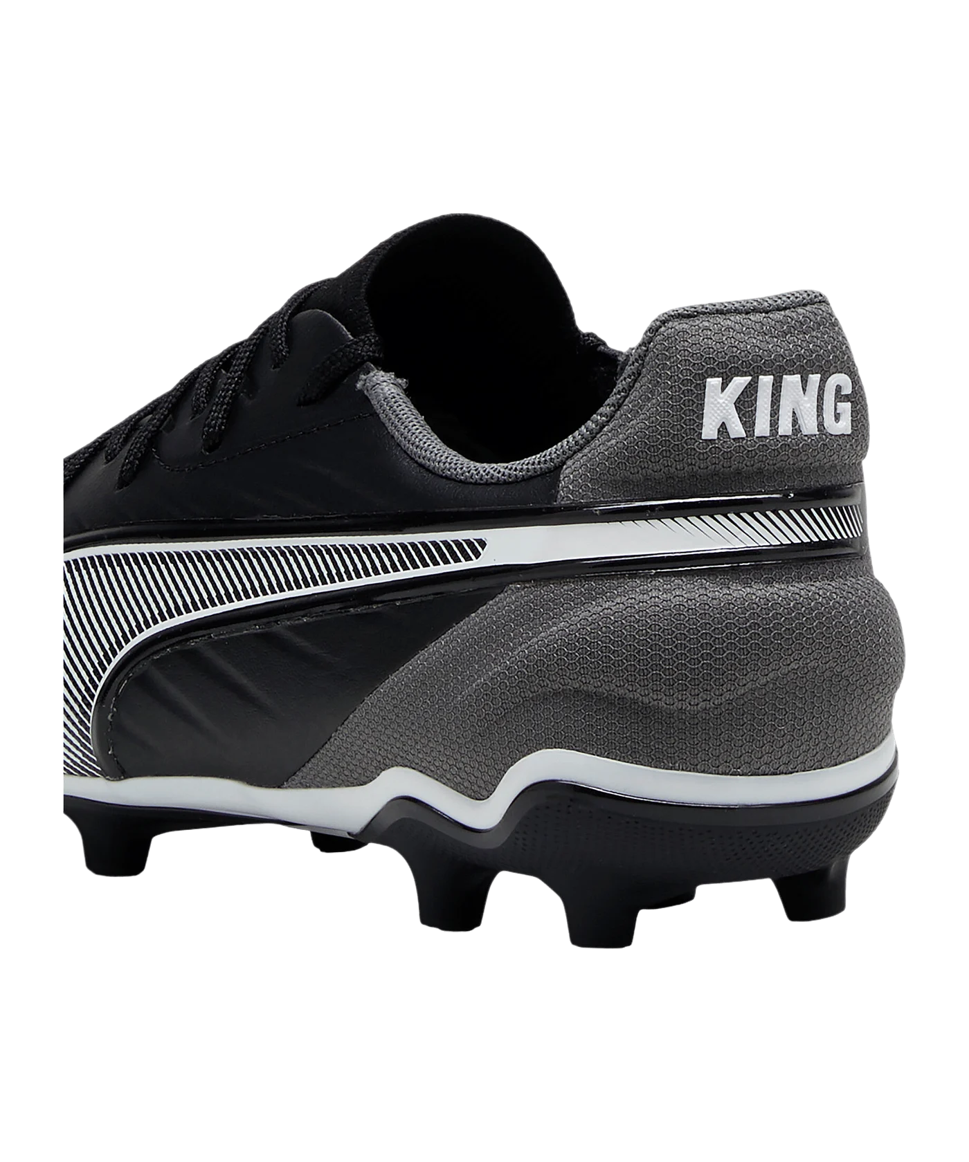 PUMA KING Match FG/AG Eclipse Jr Kids Schwarz Weiss F01