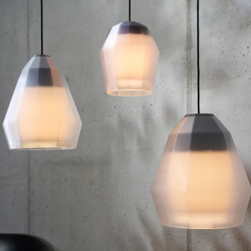 Philips 3D printed hanglamp Emerald one transparant Ø20,3 cm
