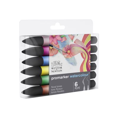 ProMarker Watercolour - 6 Marqueurs double pointe - tons floraux