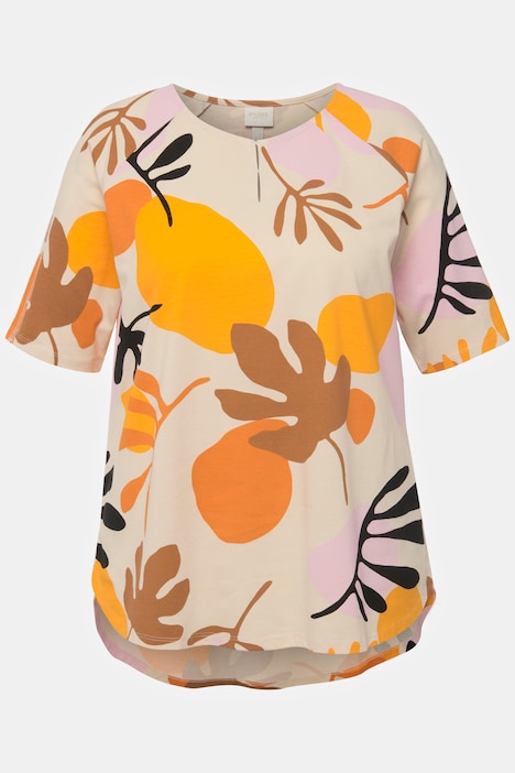 T-Shirt, Cut-Outs, Rundhals, Halbarm, Biobaumwolle