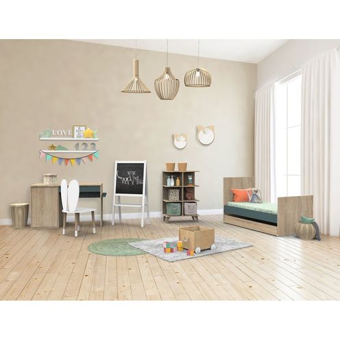 Chambre DUO Lit 70x140 Commode NOVA Gris volcan - SAUTHON