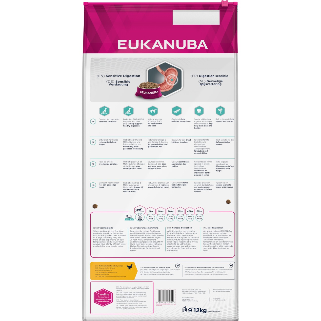 EUKANUBA Trockenfutter Hund Daily Care Sensible Verdauung Adult 12 kg