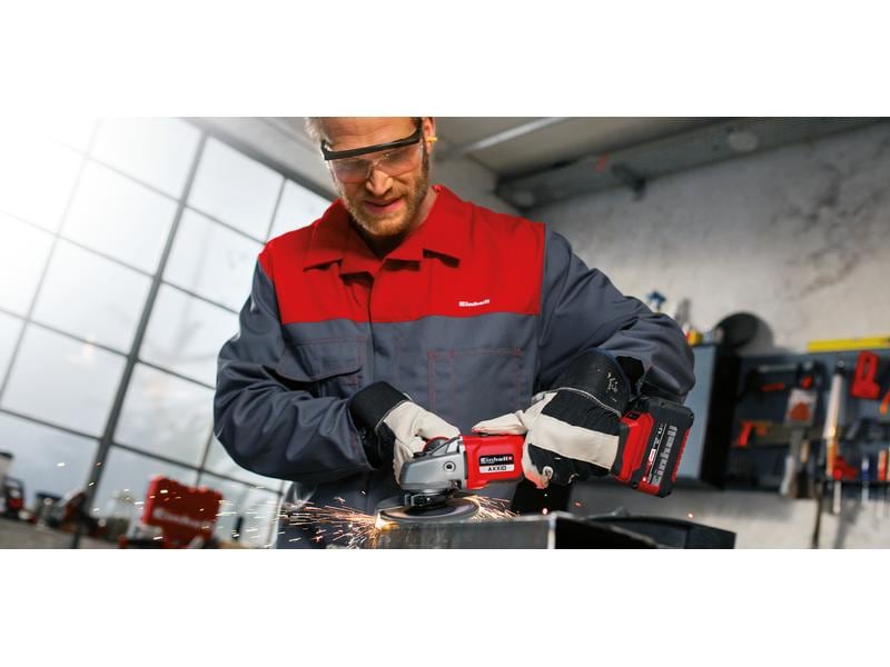 Einhell Professional Akku-Winkelschleifer AXXIO 18/125 Q So Helfer bei Arbeiten in Werkstatt, Haus und Garage, mit Quick fix nut