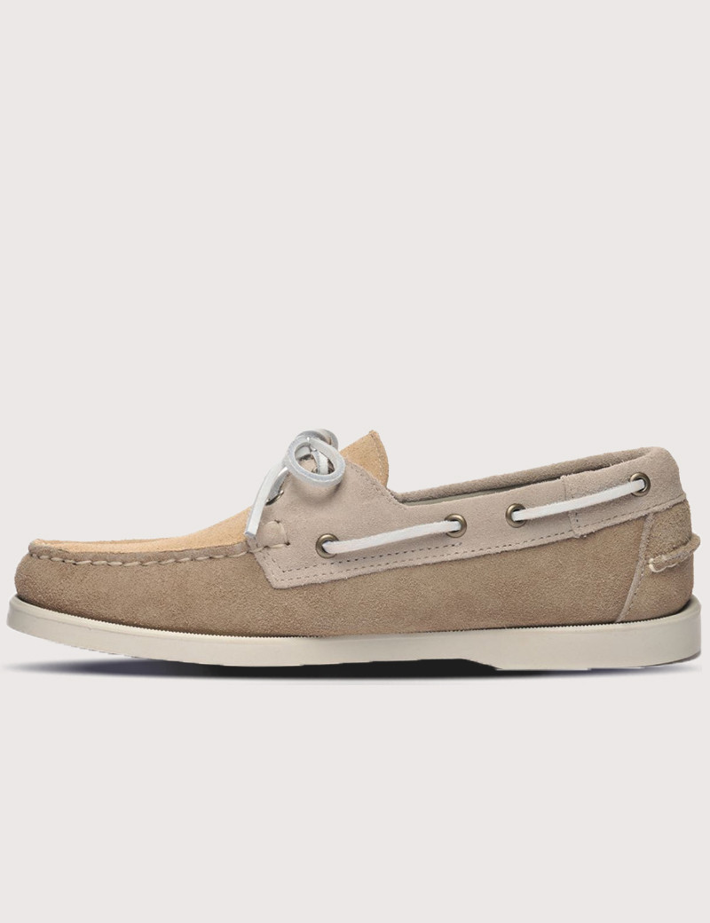 SEBAGO CHAUSSURES DOSKSIDES PORTLAND JIB BEIGE TAUPE CAMEL