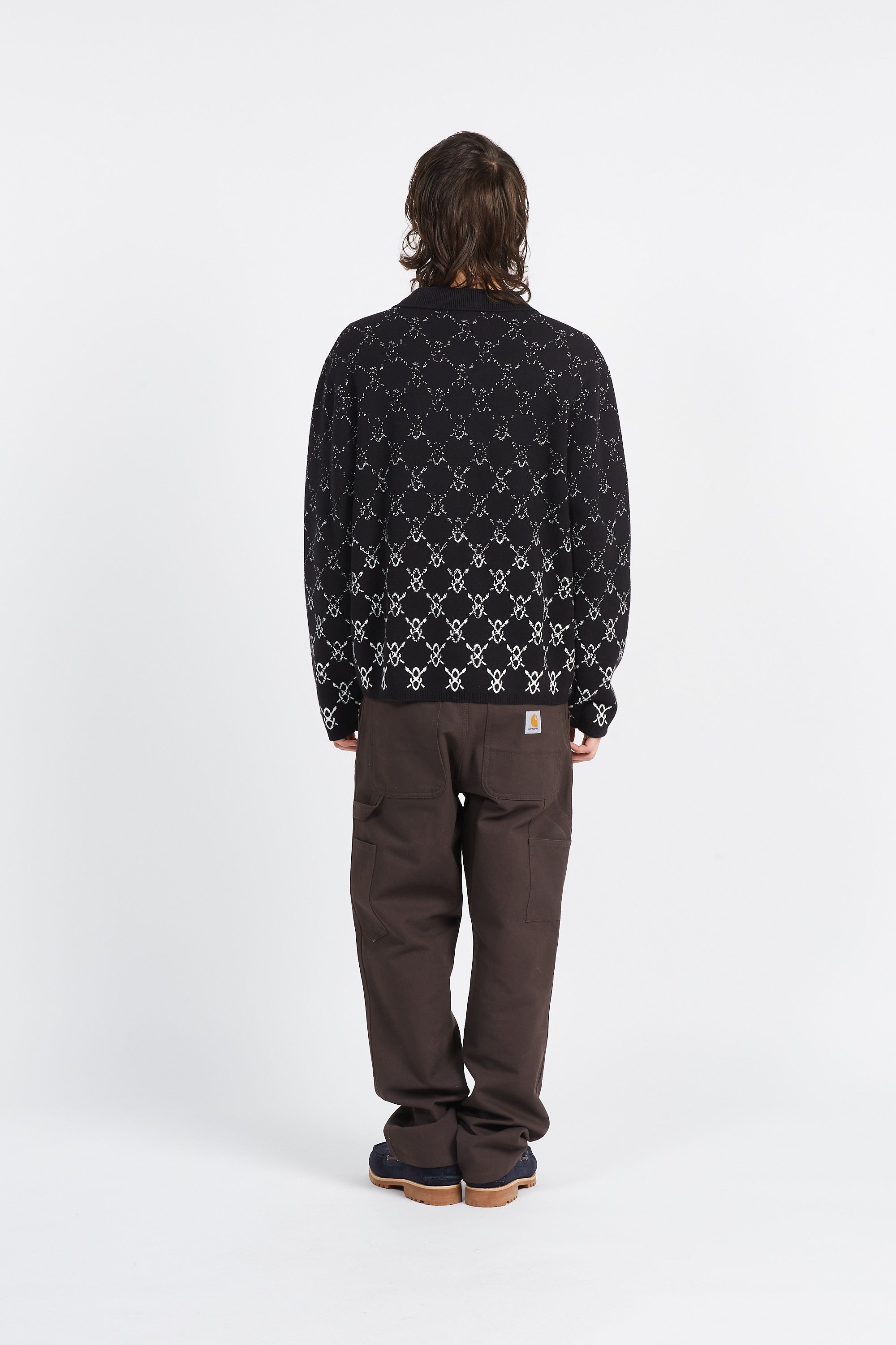 Daily Paper Cardigan kirabo gradient knit Noir