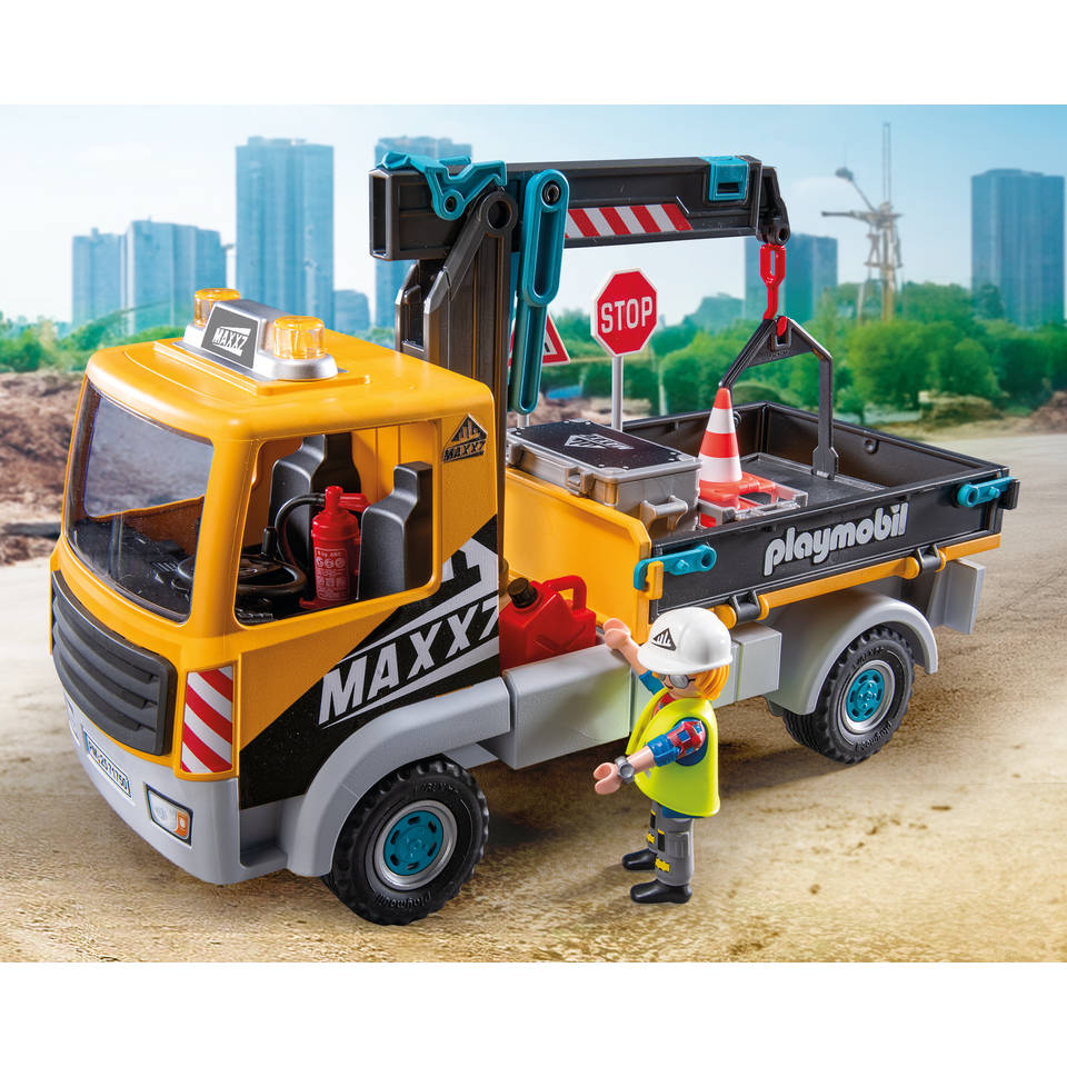 PLAYMOBIL Action Heroes vrachtwagen met kraan 71750