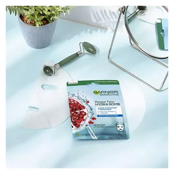 Máscara facial de tecido Garnier SkinActive Hydra Bomb Romã