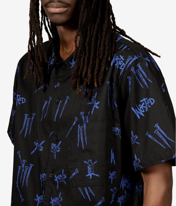 Wasted Paris All Over Blind Hemd (black ultra blue)