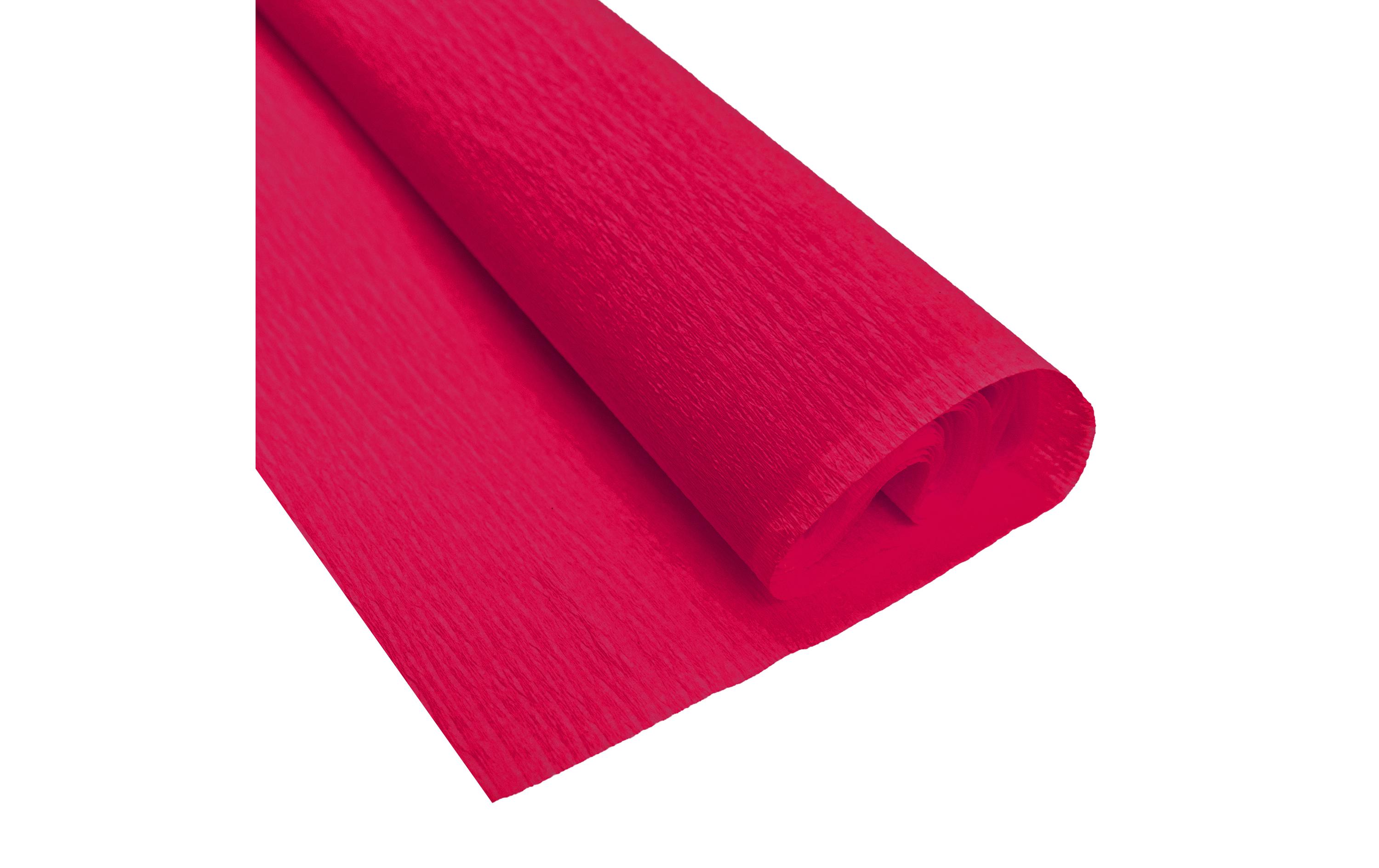 Krepppapier 50 cm x 2.5 m, 32 g/m², RotBastelkrepp auf der Rolle
