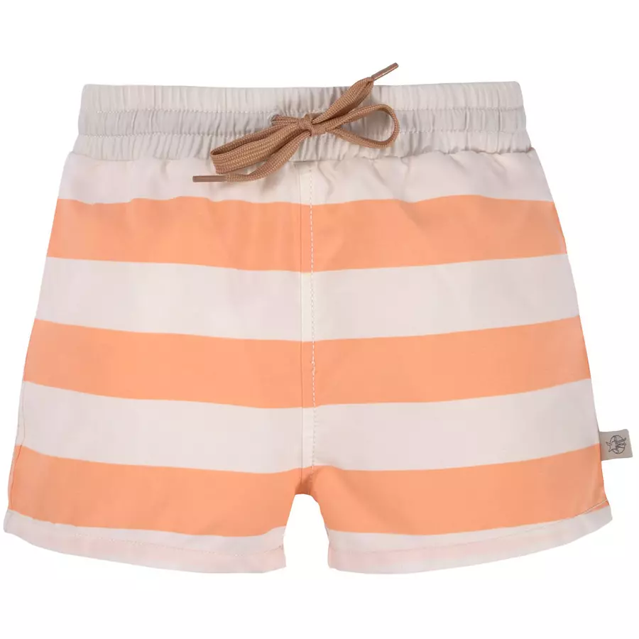 LÄSSIG Badehose Block Stripes weiß rosa orange