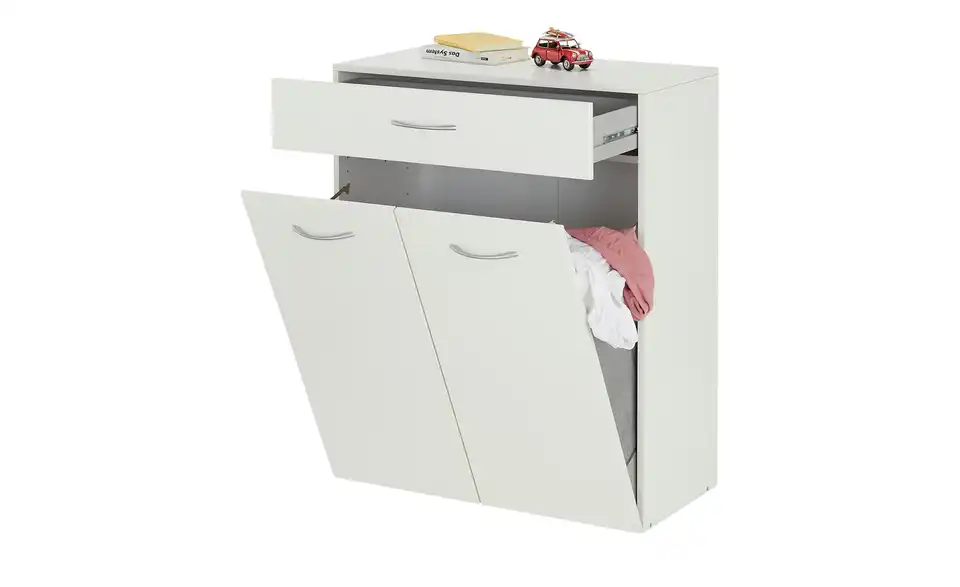 Kommode mit Wäschebox Multischrank-System 80 cm Weiß
