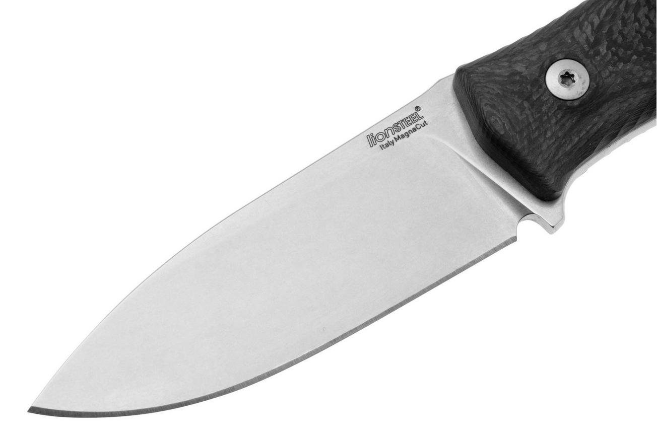 LionSteel M4 Carbon Fiber, MagnaCut M4-MC-CF, Knivesandtools Exclusive, vaststaand mes