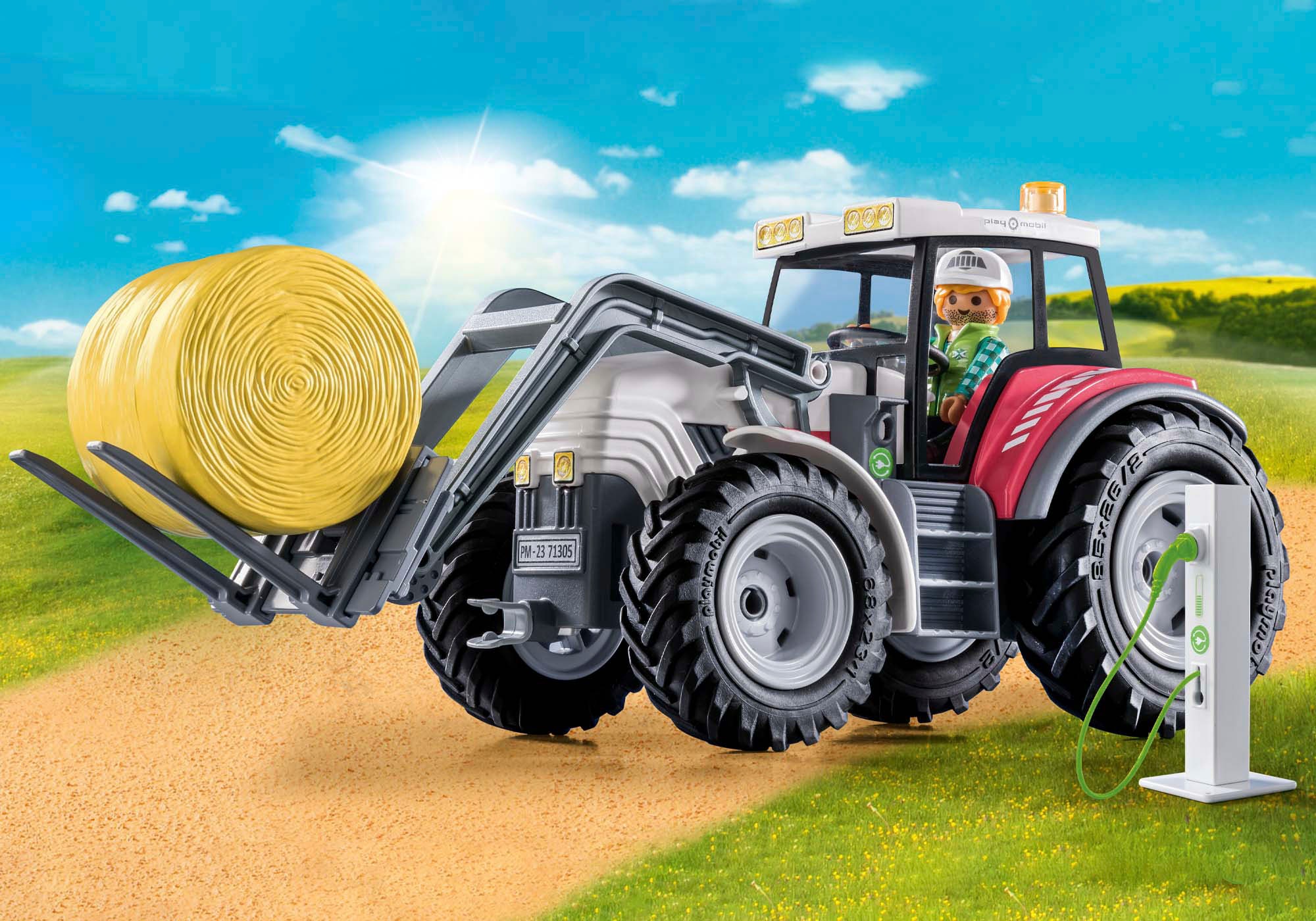 Playmobil® Konstruktions-Spielset »Grosser Traktor (71305), Country« teilweise aus recyceltem Material; Made in Germany