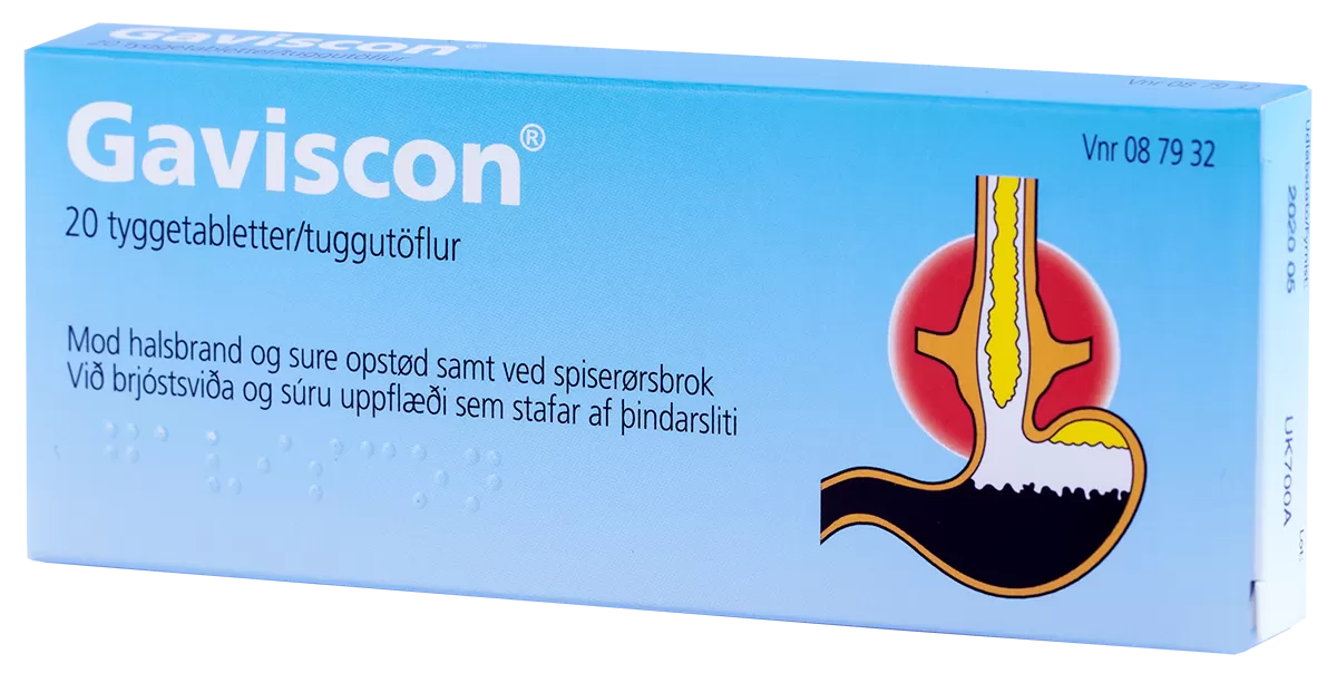 Gaviscon tyggetabletter - 20 stk