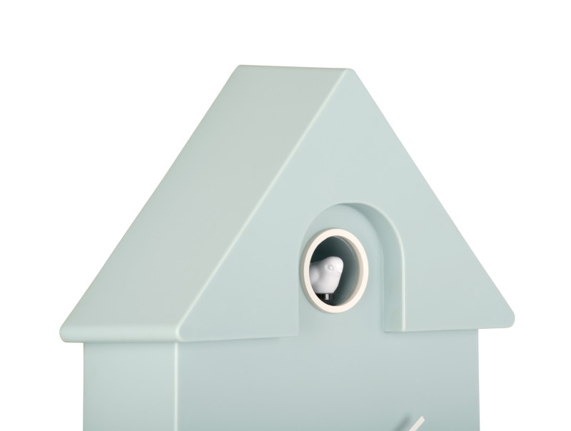 Wall Clock Modern Cuckoo KA5768TB Turquoise blue