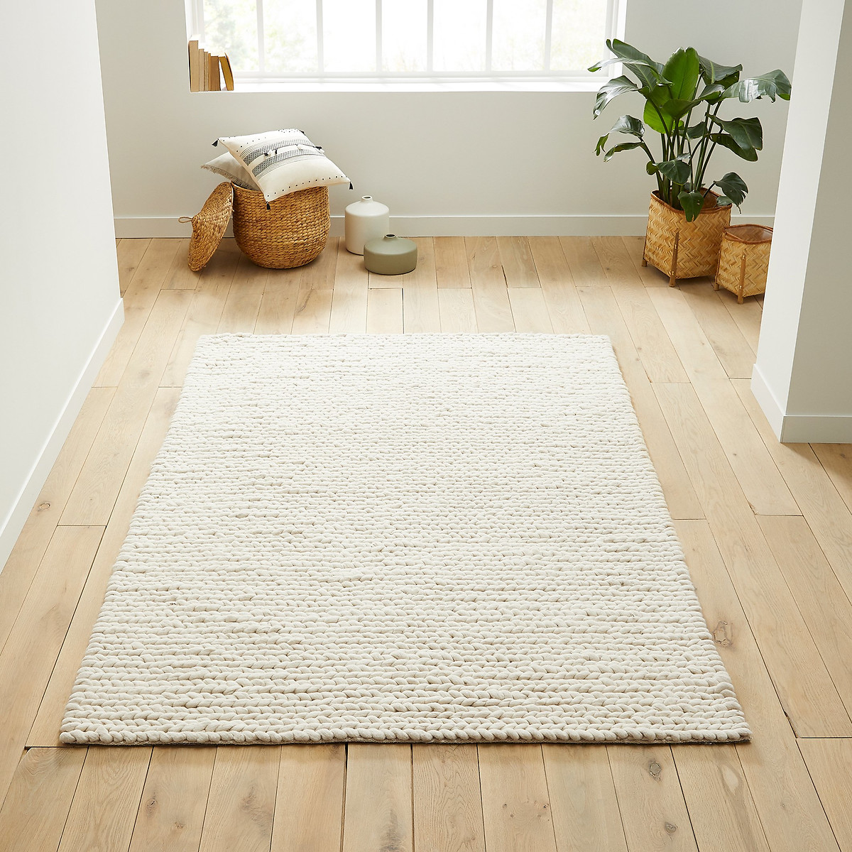 LA REDOUTE INTERIEURS<br>Tapete de lã, Diano, efeito tricot