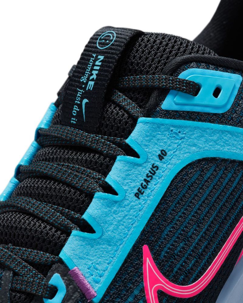 Chaussures de running Nike Pegasus 40 Noir & Bleu pour femme