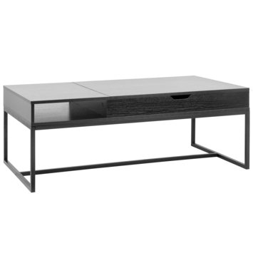 Salontafel Nienke hout/ metaal zwart