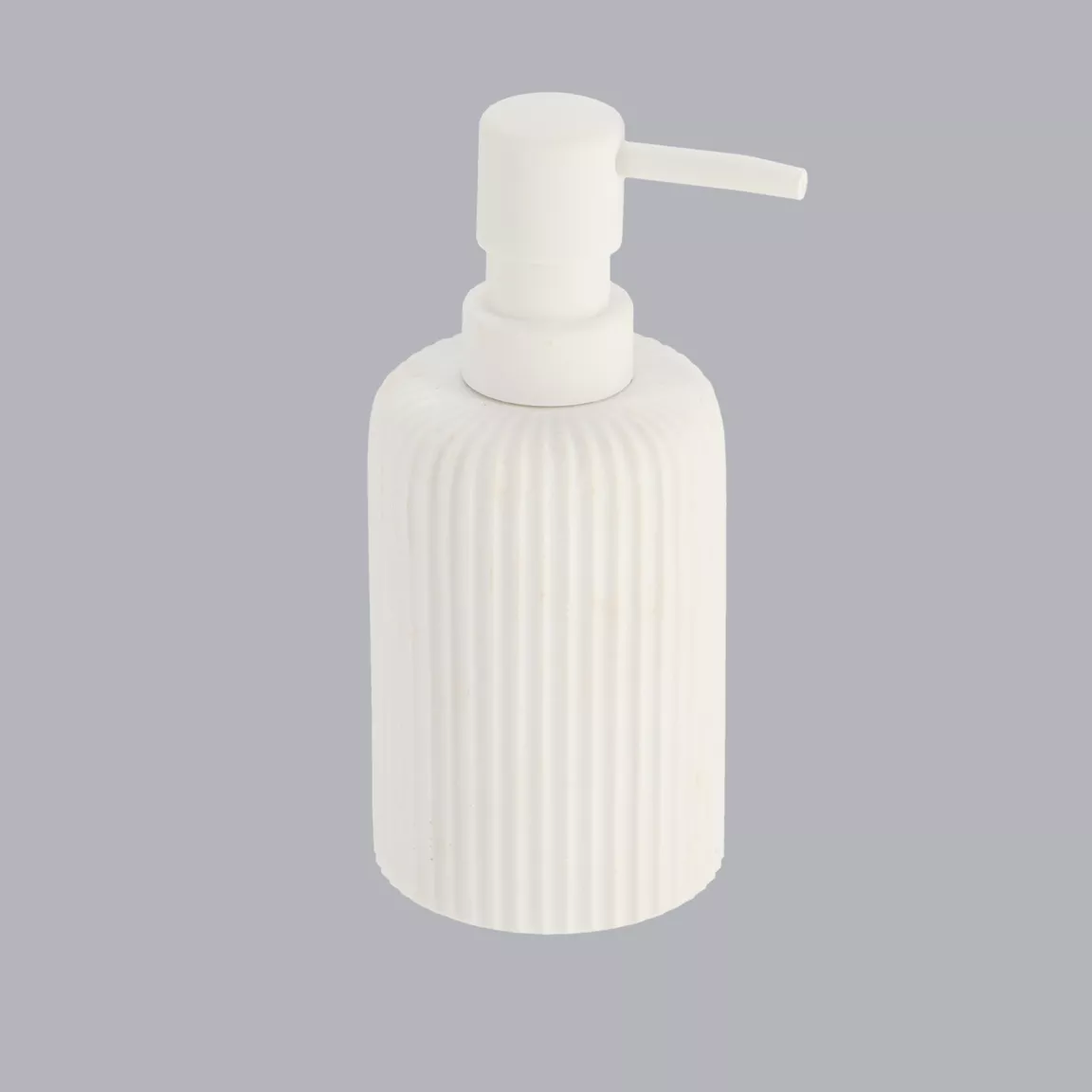 Set d'accessoires salle de bain résine Strié Blanc