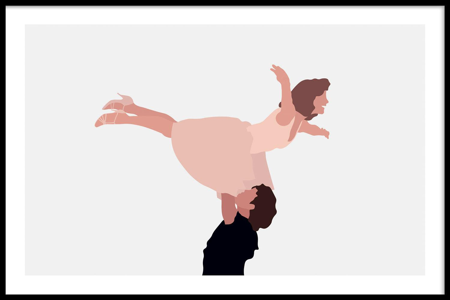 Walljar poster ingelijst - Dirty Dancing Poster ingelijst - 50 x 70 cm