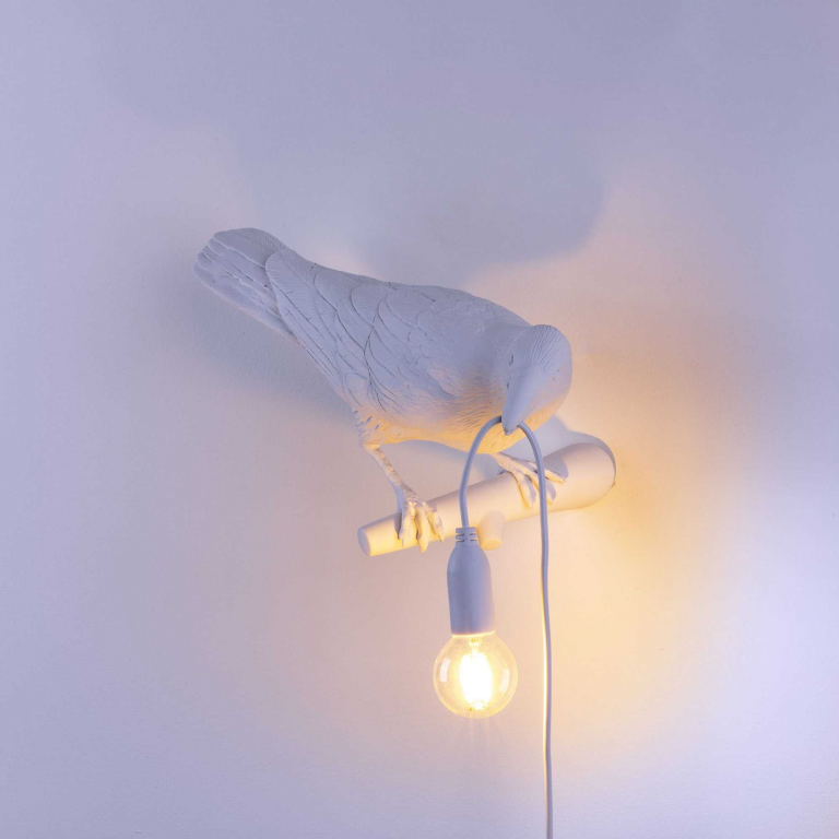 Seletti Bird Looking wandlamp rechts buiten wit